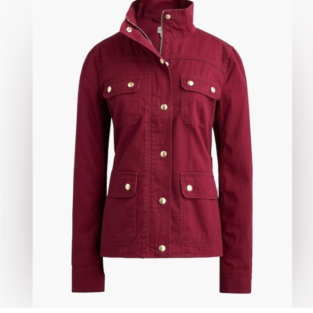 J. Crew burgundy Utility Jacket S